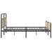 Estructura de cama sin colchón metal roble ahumado 193x203 cm