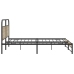 Estructura de cama sin colchón metal roble ahumado 183x213 cm