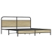 Estructura de cama sin colchón metal roble Sonoma 183x213 cm