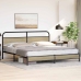 Estructura de cama sin colchón metal roble Sonoma 183x213 cm