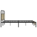 Estructura de cama sin colchón metal roble Sonoma 183x213 cm