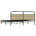 Estructura de cama sin colchón metal roble Sonoma 183x213 cm