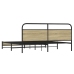 Estructura de cama sin colchón metal roble Sonoma 193x203 cm