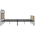 Estructura de cama sin colchón metal roble Sonoma 183x213 cm