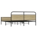 Estructura de cama sin colchón metal roble Sonoma 183x213 cm