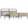 Estructura de cama sin colchón metal roble Sonoma 183x213 cm