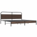 Estructura de cama sin colchón metal roble marrón 183x213 cm
