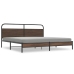 Estructura de cama sin colchón metal roble marrón 193x203 cm