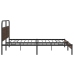 Estructura de cama sin colchón metal roble marrón 193x203 cm