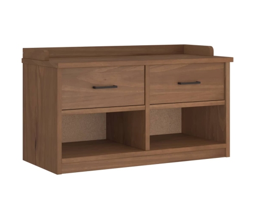 Banco de recibidor SANDNES madera maciza de pino 87x40x50 cm