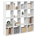 Estantería librería madera ingeniería blanca 137,5x29x137,5 cm