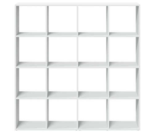 Estantería librería madera ingeniería blanca 137,5x29x137,5 cm