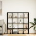Estantería librería madera ingeniería negra 137,5x29x137,5 cm