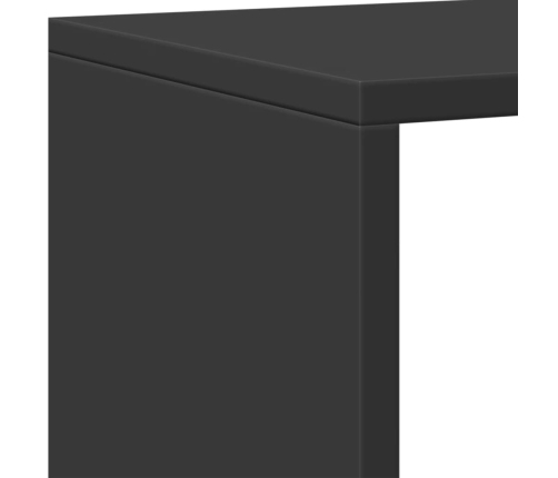 Estantería librería madera ingeniería negra 137,5x29x137,5 cm