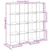 Estantería librería madera ingeniería negra 137,5x29x137,5 cm