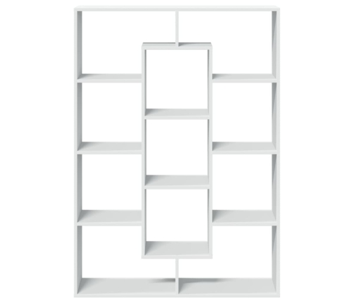 Estantería librería madera de ingeniería blanca 102x29x143 cm