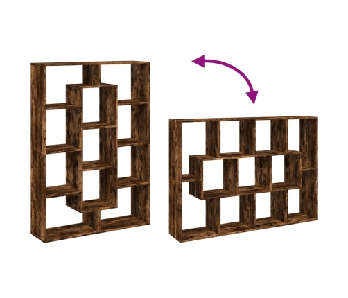 Estantería de madera de ingeniería roble ahumado 102x29x143 cm