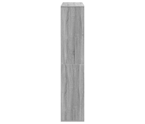 Estantería madera de ingeniería gris Sonoma 102x29x143 cm