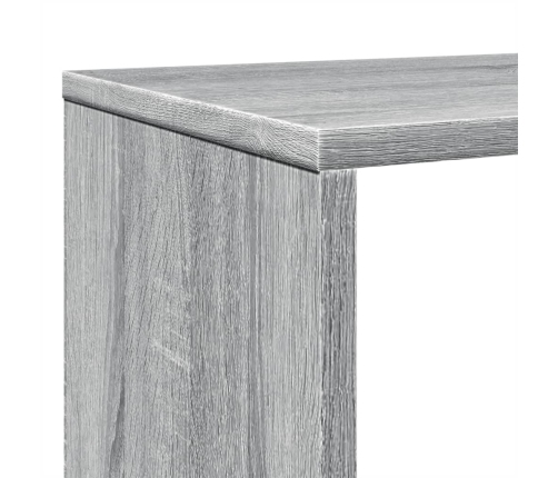 Estantería madera de ingeniería gris Sonoma 102x29x143 cm