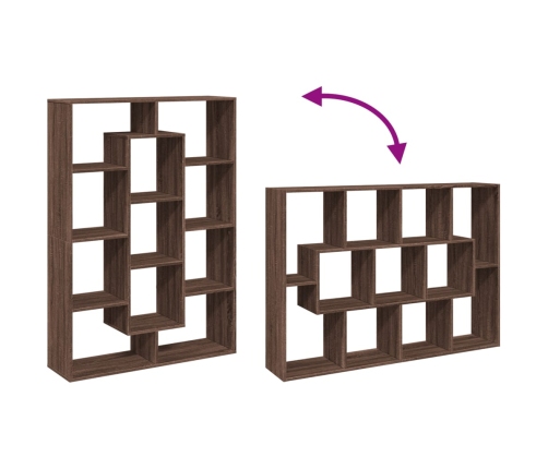 Estantería de madera de ingeniería marrón roble 102x29x143 cm