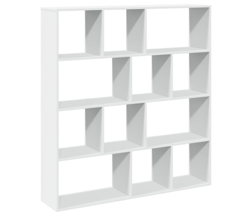 Estantería librería madera de ingeniería blanca 132x29x141,5 cm