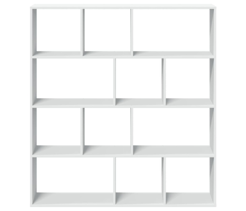 Estantería librería madera de ingeniería blanca 132x29x141,5 cm