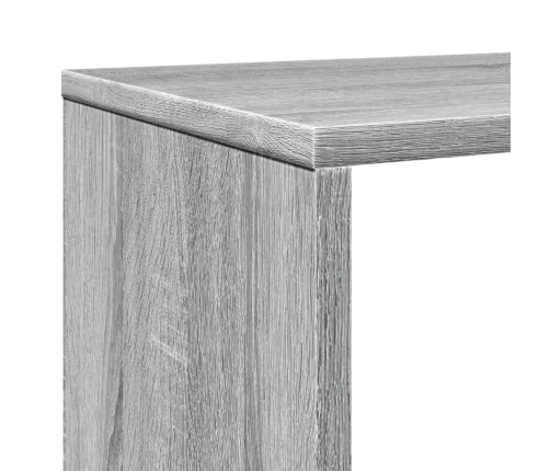 Estantería madera de ingeniería gris Sonoma 132x29x141,5 cm