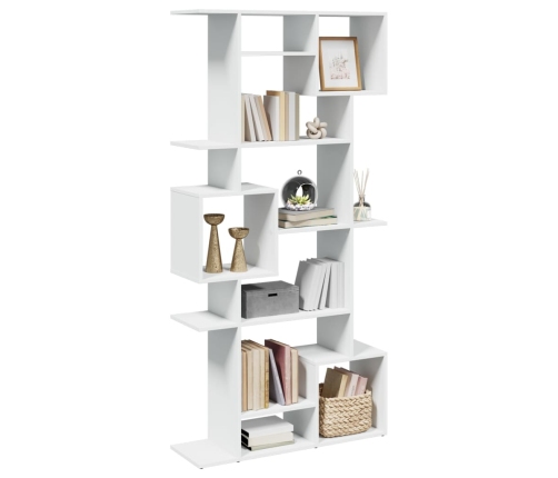 Estantería librería madera de ingeniería blanca 92x29x188 cm