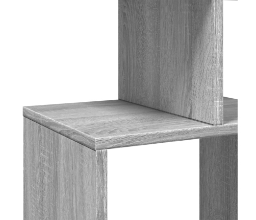 Estantería de madera de ingeniería gris Sonoma 92x29x188 cm