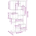 Estantería de madera de ingeniería gris Sonoma 92x29x188 cm