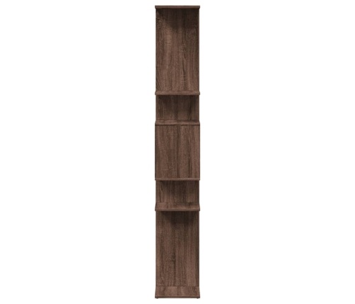 Estantería de madera de ingeniería marrón roble 92x29x188 cm