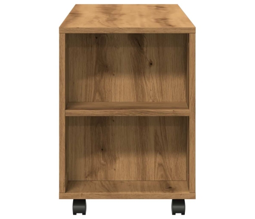 Mueble TV ruedas madera ingeniería roble artisan 102x34,5x43cm