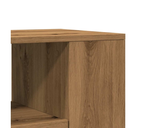 Mueble TV ruedas madera ingeniería roble artisan 102x34,5x43cm