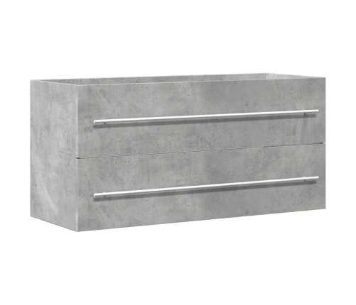 Armario para lavabo contrachapada gris hormigón 100x38,5x48 cm