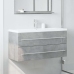 Armario para lavabo contrachapada gris hormigón 100x38,5x48 cm