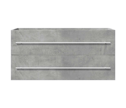 Armario para lavabo contrachapada gris hormigón 100x38,5x48 cm