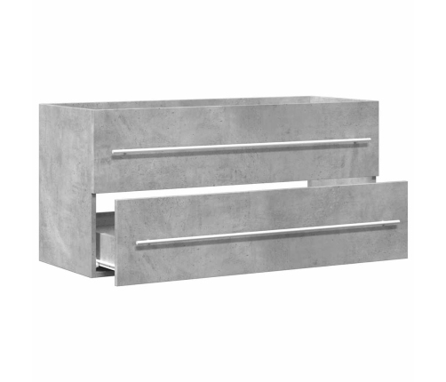 Armario para lavabo contrachapada gris hormigón 100x38,5x48 cm