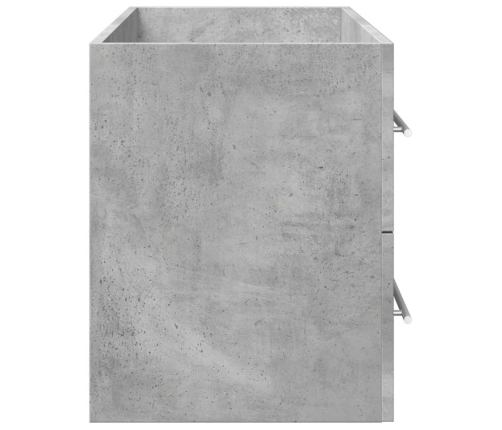 Armario para lavabo contrachapada gris hormigón 100x38,5x48 cm