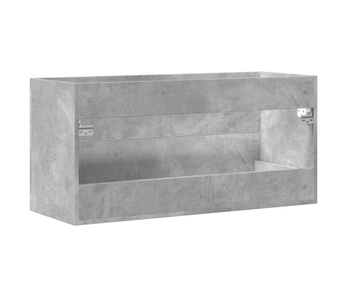 Armario para lavabo contrachapada gris hormigón 100x38,5x48 cm