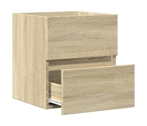 Armario de lavabo madera ingeniería roble Sonoma 41x38,5x45 cm