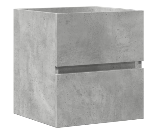 Armario de lavabo madera ingeniería gris hormigón 41x38,5x45 cm