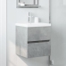 Armario de lavabo madera ingeniería gris hormigón 41x38,5x45 cm