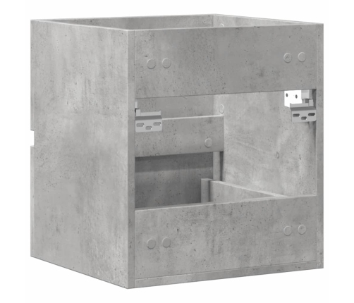 Armario de lavabo madera ingeniería gris hormigón 41x38,5x45 cm