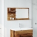 Espejo mueble de baño madera ingeniería envejecida 90x11x45 cm