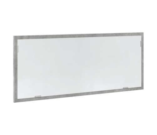 Espejo de baño LED madera ingeniería gris hormigón 100x8,5x37cm