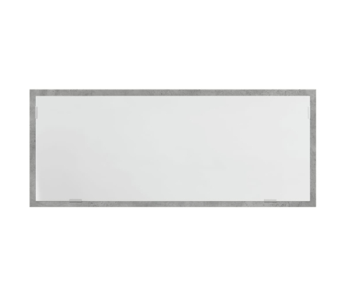 Espejo de baño LED madera ingeniería gris hormigón 100x8,5x37cm