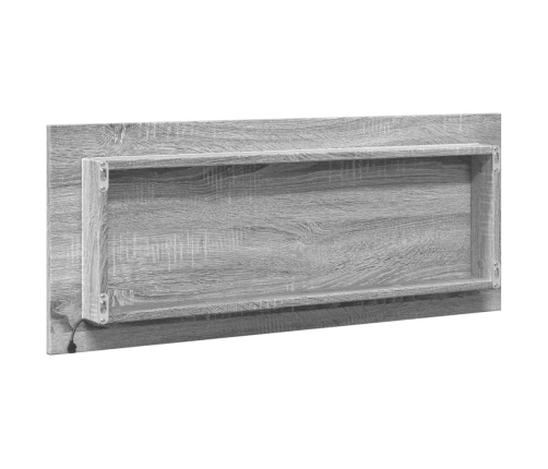 Espejo de baño LED madera ingeniería gris Sonoma 100x8,5x37 cm