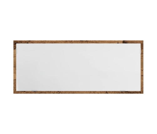 Espejo de baño LED madera ingeniería envejecida 100x8,5x37 cm