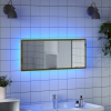 Espejo de baño LED madera ingeniería roble artisan 100x8,5x37cm