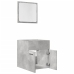 Set muebles de baño 2 piezas madera contrachapada gris hormigón